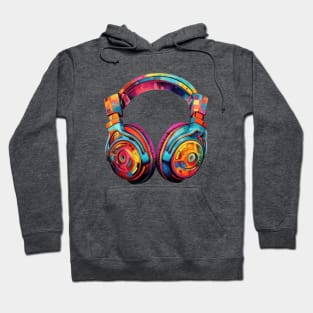 Retro Hip Hop 3D Headset. Hoodie